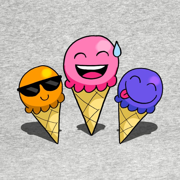 Emoji Ice Cream Cones by dogbone42